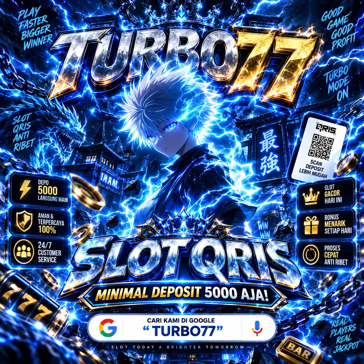 TURBO77 ⚡️ Situs Slot Gacor Hari Ini dengan Link Minimal Deposit 5000 via QRIS Paling Murah